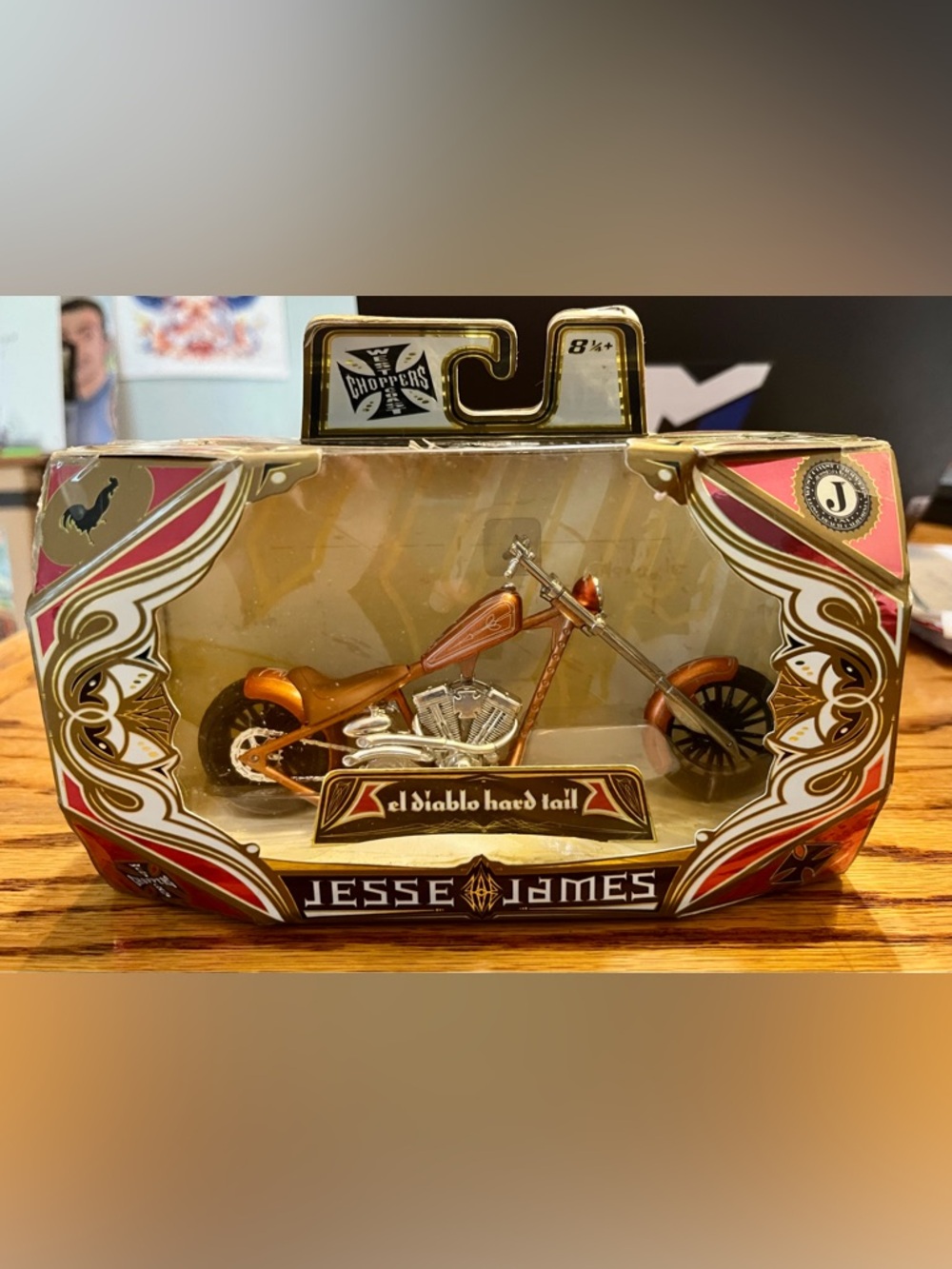 Jesse James El Diablo Hard Tail Bronze Chopper Die-Cast Bike